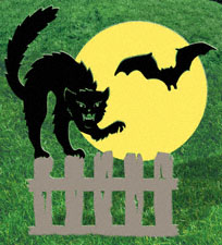Scared Cat Shadow Woodcrafting Pattern