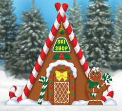 Gingerbread Ski Shop Woodcrafting Pattern 