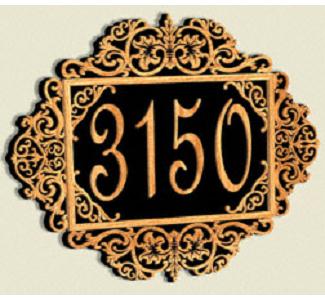 Scrolled Acanthus Address Plaque Pattern