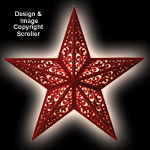 Scrolled Lighted Wall Star Pattern