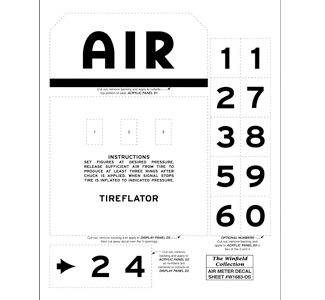 Air Meter Vinyl Decal Sheet