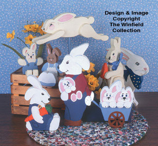 13 Country Rabbits Woodcraft Pattern
