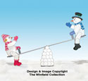Teetering Snow Couple and Teeter Totter Pattern Set