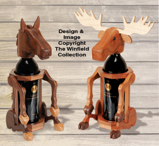 Moose and Horse Wine Bottle Holder Pattern Set