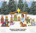 Gingerbread Complete Nativity Pattern