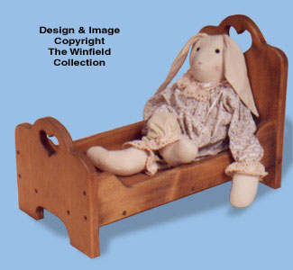 Bear & Doll Bed Wood Pattern