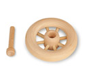 Wooden Spoke Wheel with Axle Peg