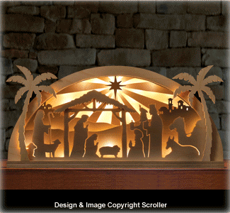 Lighted Arched Nativity Pattern