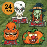 Halloween Plastic Yard Art 24 Pack