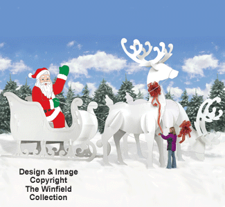 Ginormas Santa, Sleigh & Reindeer Pattern Set