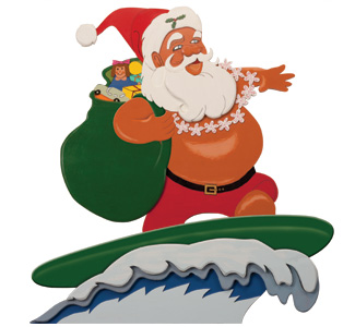 Santa Surfing Woodcraft Pattern