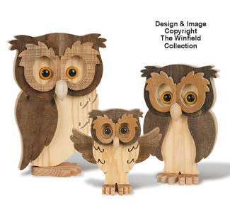 Woodland Layered Owl Pattern Set #3