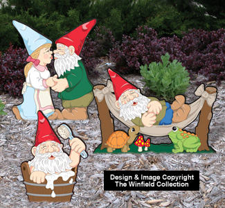 Small Garden Gnomes #3 Color Poster
