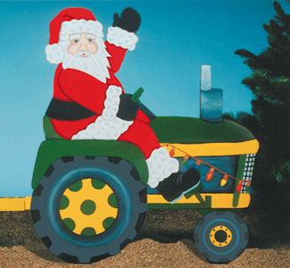 Santa On Tractor