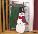Snowman & Sled Welcome Woodcraft Pattern
