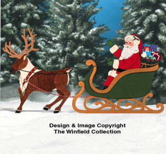 Realistic Santa & Reindeer Pattern Set 