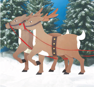 Santa, Sleigh & Reindeer Combo Patterns