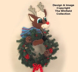 Reindeer Wreath Holder Wood Pattern