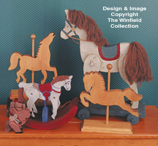 9 Folkart Horses Woodcraft Pattern