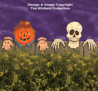 Scarecrow/Skull Fence Peeker Wood Pattern