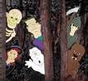 Peeking Ghouls Woodcraft Pattern 