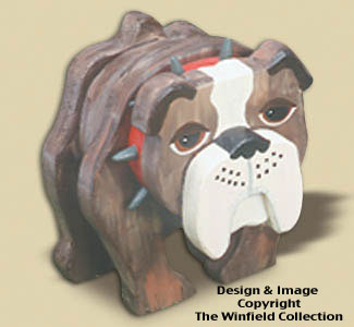 Layered Bulldog Woodcraft Pattern