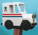Postal Truck Mailbox Wood Pattern