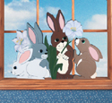 Rabbit Window Screen Pattern