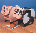 Cow & Pig Treat Jars Pattern