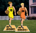 Go Team Basketball Signs Wood Pattern