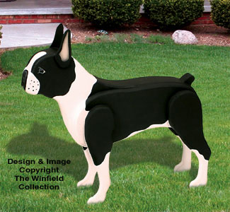 3D Life-Size Boston Terrier Woodcraft Pattern