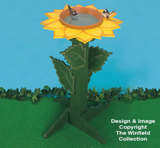 Sunflower Birdfeeder/Bath Woodcraft Plans