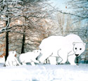 Polar Bear Family Woodcraft Pattern