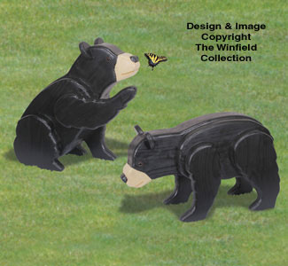 3D Life-Size Bear Cubs Woodcraft Pattern