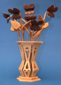 Miniature Violets & Vase Scroll Saw Pattern 