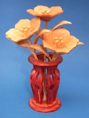 Miniature Petunias & Vase Scroll Saw Pattern 