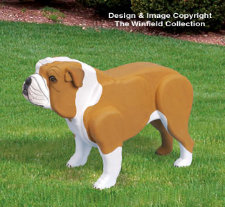 3D Life-Size Bulldog Woodcraft Pattern