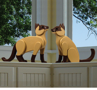 Layered Cats - 3D Life-Size Siamese Cat Wood Plan
