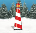 Lighthouse Holiday Backdrop Wood Pattern