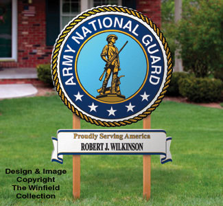 Small National Guard Sign Woodcraft Pattern