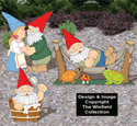 Large Garden Gnomes 3 & 4 Pattern Set