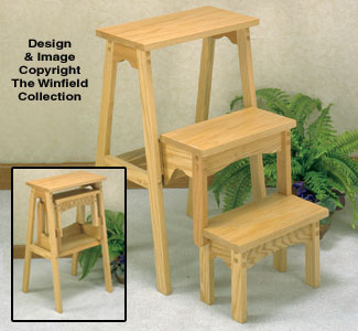 wooden fold up stool