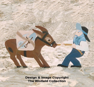Donkey and Miner Woodcraft Pattern