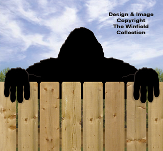 Bigfoot Fence Peeker Shadow Pattern