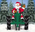 Waving Santa and Front View Tractor Pattern Set