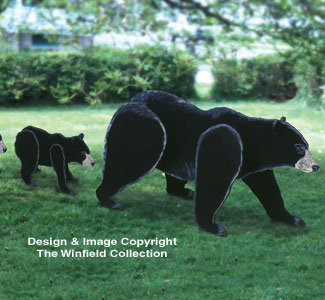 Black Bear & Cub Woodcraft Pattern