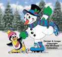 Snow Buddies on Blades Color Poster