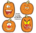 Pumpkin Faces #2 Color Poster