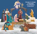 Life-Size Nativity Color Posters and Stable Pattern
