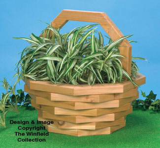 Basket Planter #3 Wood Pattern